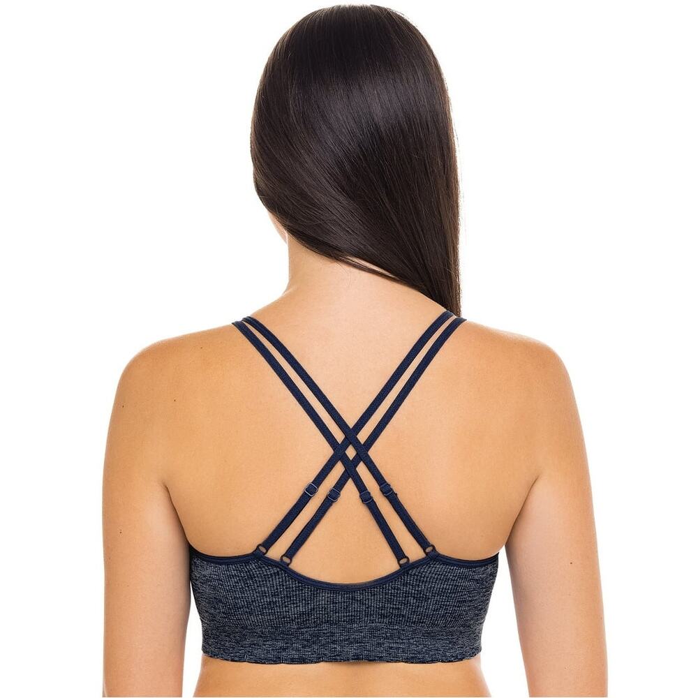 Kindly Yours Heathered Gray Strappy Athletic Sports Bra Women's Size 3XL - Picture 2 of 8